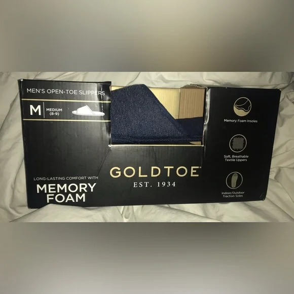 Gold Toe | Shoes | Gold Toe Mens Memory Foam Opentoe Comfort  display picture 2
